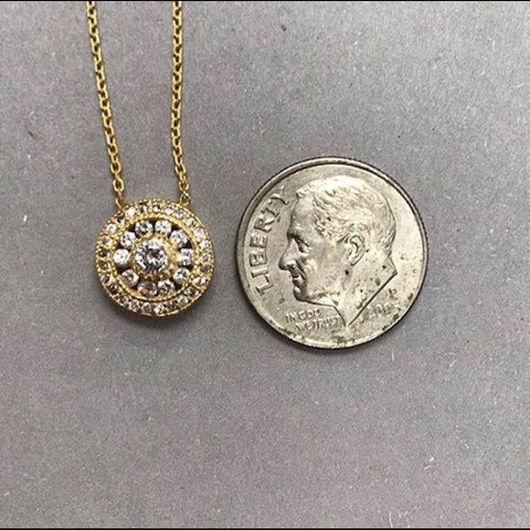 Cubic Zirconia Sterling Silver or Vermeil Pendant - Picture 5 of 9